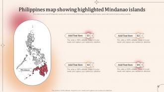 Philippines Map Showing Highlighted Mindanao Islands