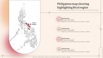 Philippines Map Showing Highlighting Bicol Region
