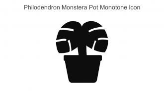 Philodendron Monstera Pot Monotone Icon In Powerpoint Pptx Png And Editable Eps Format