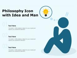 Philosophy Icon With Idea And Man