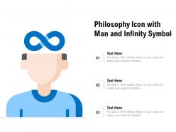Philosophy Icon With Man And Infinity Symbol