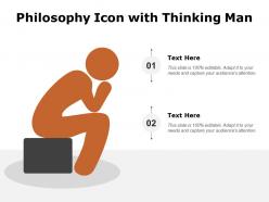 Philosophy icon with thinking man
