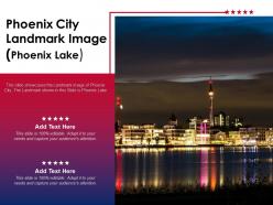 Phoenix city landmark image phoenix lake powerpoint template