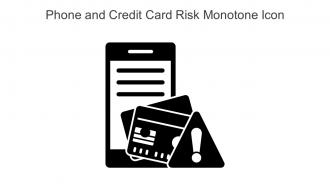 Phone And Credit Card Risk Monotone Icon In Powerpoint Pptx Png And Editable Eps Format