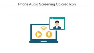 Phone Audio Screening Colored Icon In Powerpoint Pptx Png And Editable Eps Format