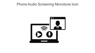 Phone Audio Screening Monotone Icon In Powerpoint Pptx Png And Editable Eps Format