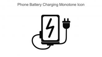 Phone Battery Charging Monotone Icon In Powerpoint Pptx Png And Editable Eps Format