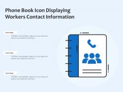 Phone book icon displaying workers contact information