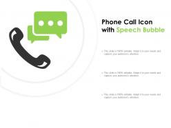 Phone call icon with speech bubble