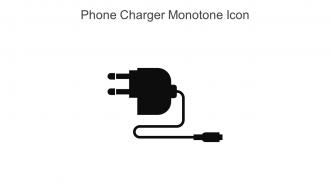 Phone Charger Monotone Icon In Powerpoint Pptx Png And Editable Eps Format