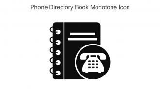 Phone Directory Book Monotone Icon In Powerpoint Pptx Png And Editable Eps Format