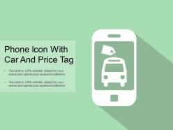 Phone Icon With Car And Price Tag