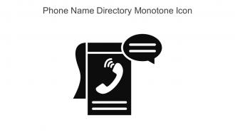 Phone Name Directory Monotone Icon In Powerpoint Pptx Png And Editable Eps Format