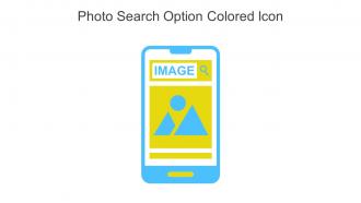 Photo Search Option Colored Icon In Powerpoint Pptx Png And Editable Eps Format