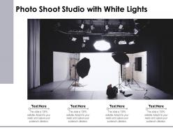 Photo shoot studio with white lights