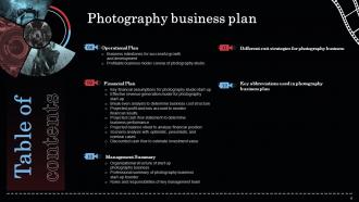 Photography Business Plan Powerpoint Presentation Slides Impressive