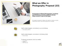 Photography Proposal Template Powerpoint Presentation Slides