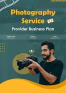 Photography Service Provider Business Plan Pdf Word Document