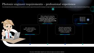 Photonic Engineer Requirements Professional Experience Ppt Introduction