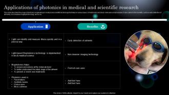 Photonics Applications Of Photonics In Medical And Scientific Research