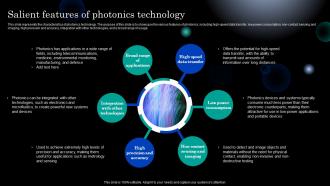 Photonics Salient Features Of Photonics Technology Ppt Powerpoint Presentation Icon Skills