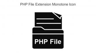 PHP File Extension Monotone Icon In Powerpoint Pptx Png And Editable Eps Format