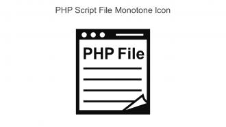 PHP Script File Monotone Icon In Powerpoint Pptx Png And Editable Eps Format