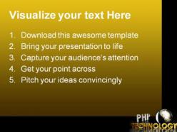 Php technology globe powerpoint templates and powerpoint backgrounds 0311