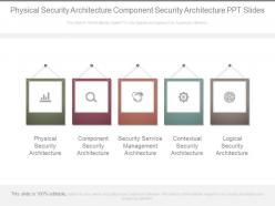 Physical security architecture component security architecture ppt slides