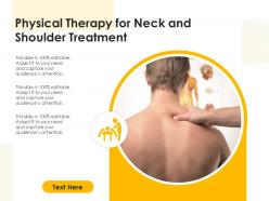 Physical therapy for neck and shoulder treatment