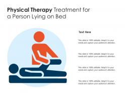 Physical therapy treatment for a person lying on bed