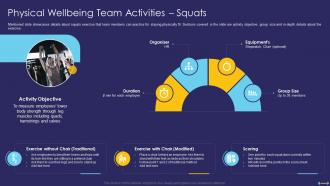 Physical Wellbeing Team Activities Squats Workplace Fitness Culture Playbook