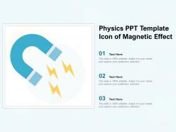 Physics ppt template icon of magnetic effect