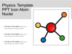 Physics template ppt icon atom nuclei