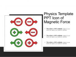 Physics template ppt icon of magnetic force