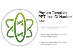 Physics template ppt icon of nuclear icon