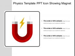 Physics template ppt icon showing magnet