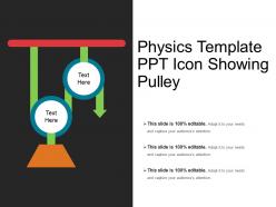 Physics template ppt icon showing pulley