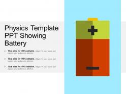 Physics template ppt showing battery