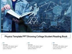 Physics template ppt showing college student reading book