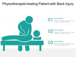 Physiotherapist treating patient with back injury