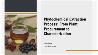 Phytochemical Extraction Process From Plant Procurement To Characterization PPT Mockup AT