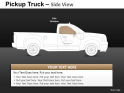 Pickup brown truck side view powerpoint presentation slides db
