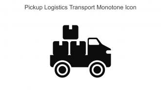 Pickup Logistics Transport Monotone Icon In Powerpoint Pptx Png And Editable Eps Format