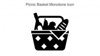 Picnic Basket Monotone Icon In Powerpoint Pptx Png And Editable Eps Format
