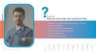 Picture exercise for diversity and inclusion training session with questions edu ppt