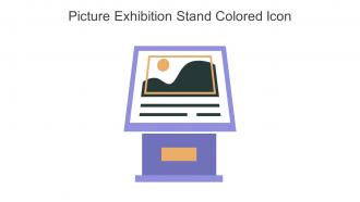 Picture Exhibition Stand Colored Icon In Powerpoint Pptx Png And Editable Eps Format
