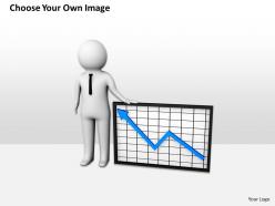 Picture of 3d human with up arrow graph ppt graphics icons powerpoint