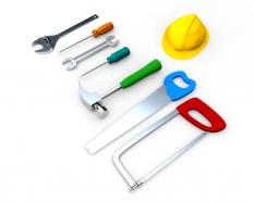 Picture of mechanical tools stock photo
