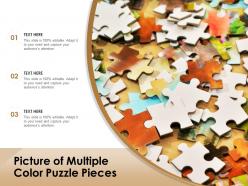 Picture of multiple color puzzle pieces